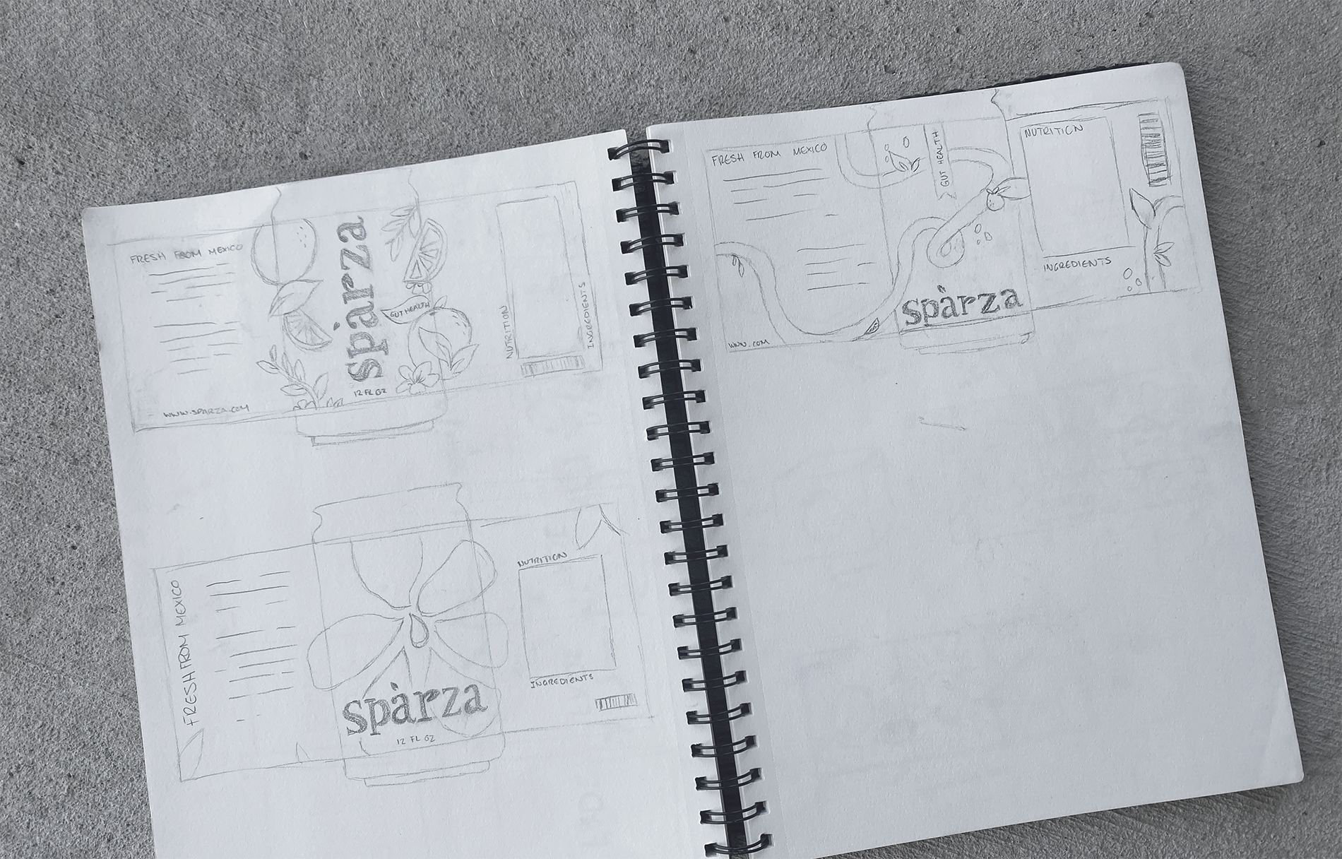 Sparza Bottle Sketches